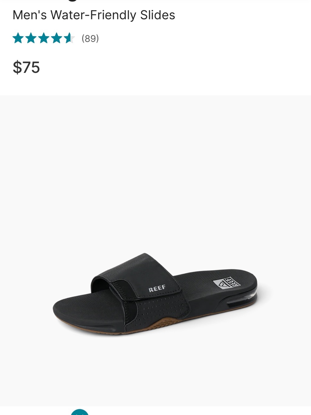 Reef Black Men's Slide Sandals